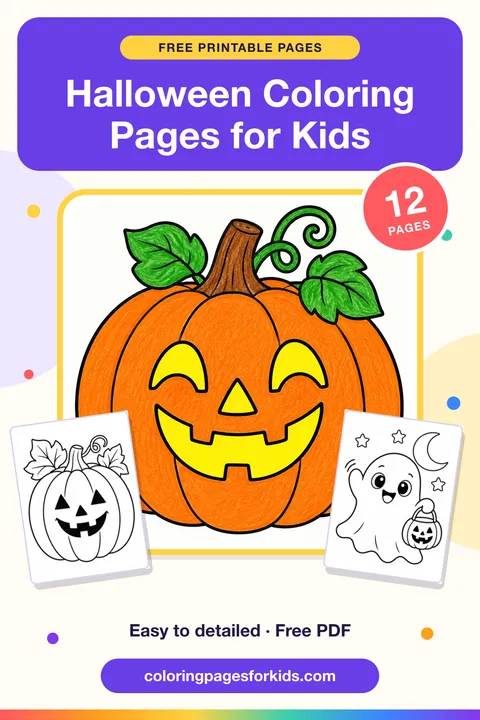 Halloween Coloring Pages for Kids: 12 free printable coloring pages