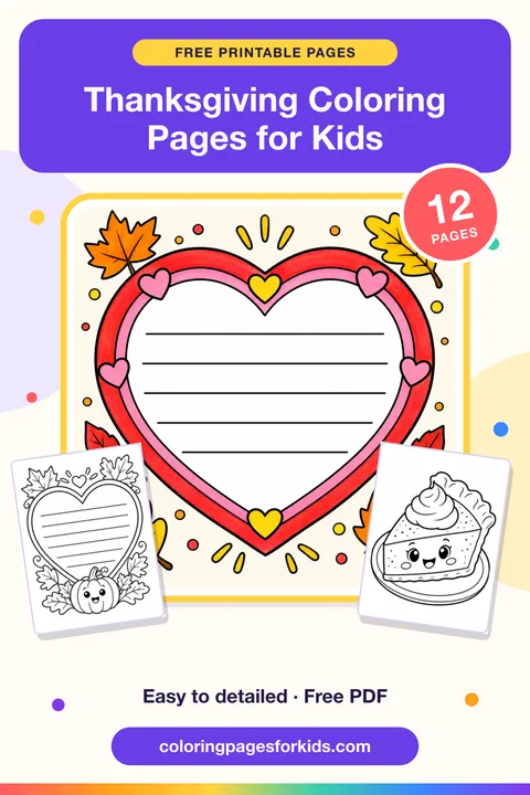 Thanksgiving Coloring Pages for Kids: 12 free printable coloring pages